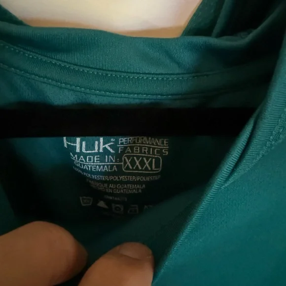 Huk Teal Performance Hoodie - Picture 2 of 3